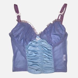 YesStyle Cropped Ruched Cami Top Small